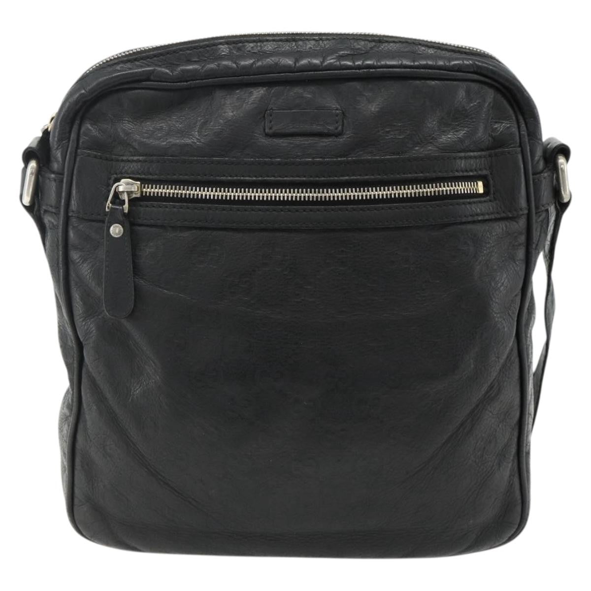 Gucci Front Zip Messenger Guccissima Leather Medium