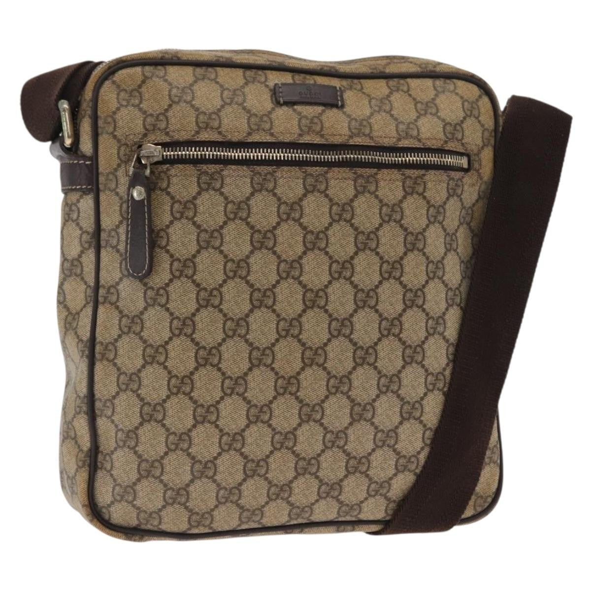 Gucci Front Zip Messenger GG Coated Canvas Small