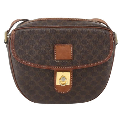 Celine Vintage Macadam Shoulder Bag Canvas and Leather Product Image