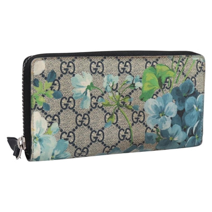 Gucci Zip Around Blooms Print GG Coated Canvas Product Image