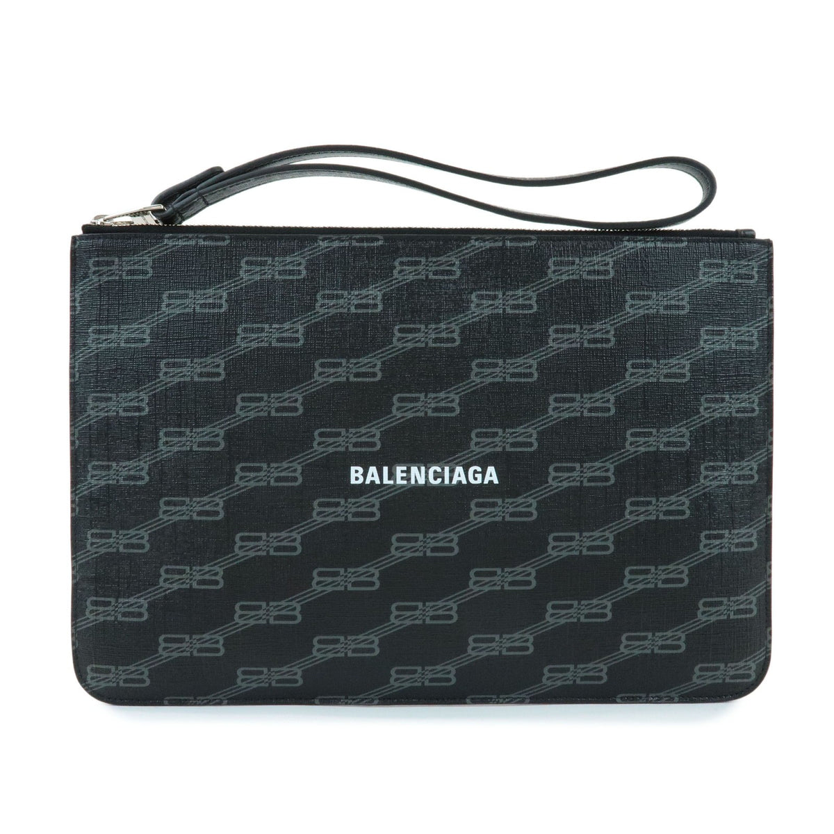 Balenciaga Signature Pouch Monogram PVC Leather Medium