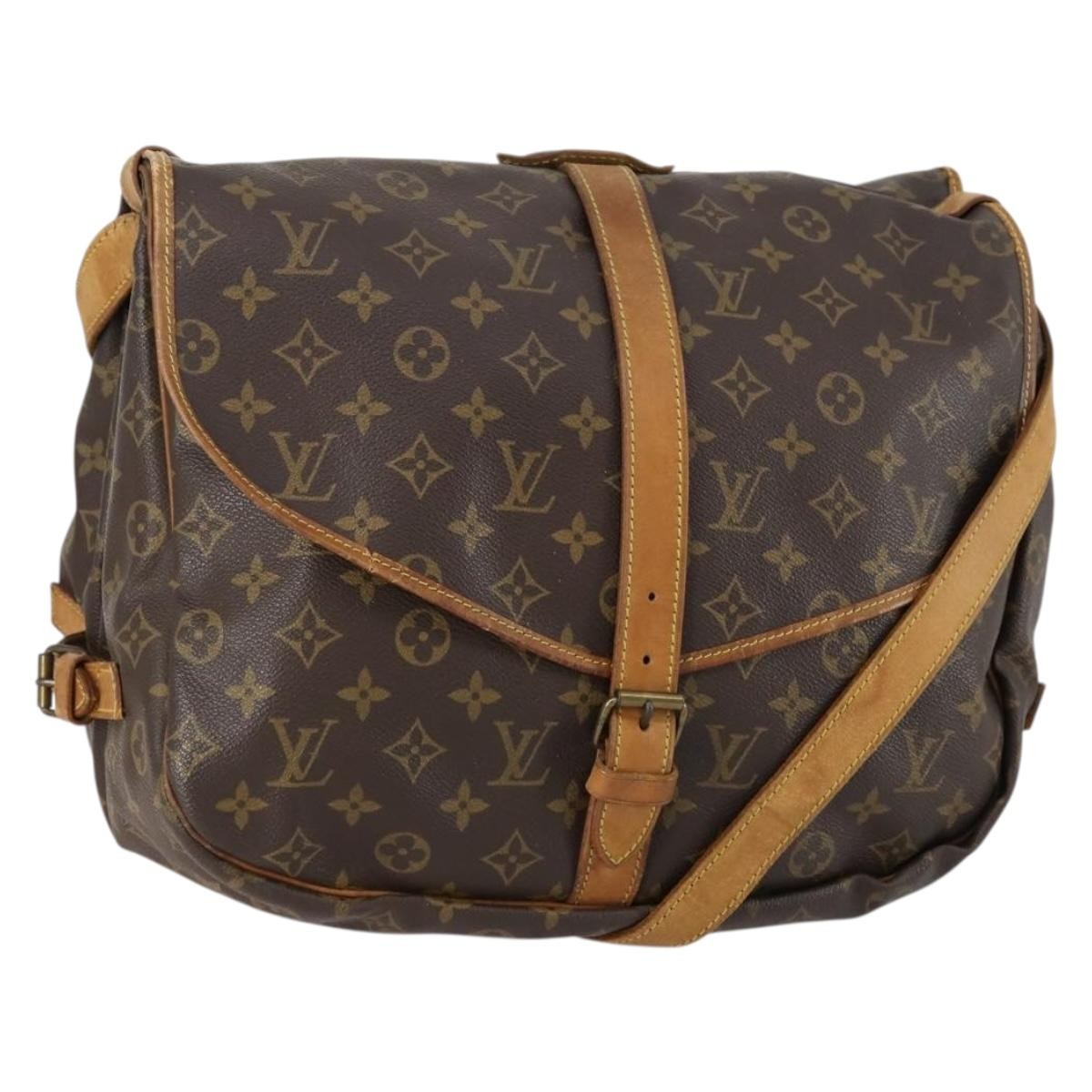 Louis Vuitton Saumur Handbag Monogram Canvas 35