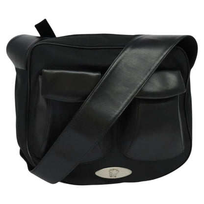 Versace Medusa Front Pocket Zip Messenger Leather Medium