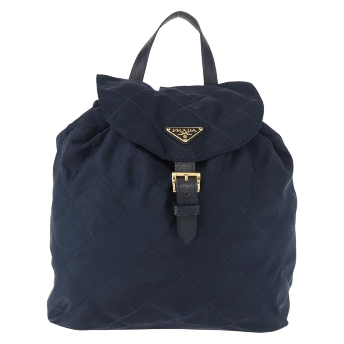 Prada Buckle Backpack Quilted Tessuto Medium
