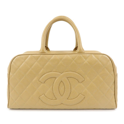 Chanel Timeless CC Bowler Quilted Caviar Medium