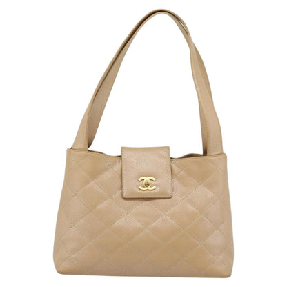 Chanel Vintage CC Lock Flap Quilted Leather Medium