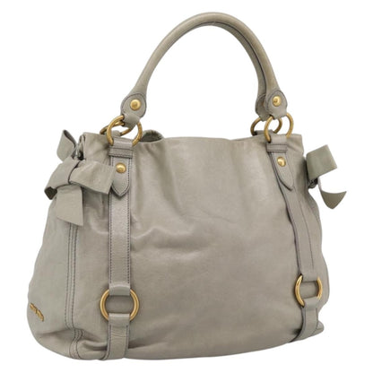 Miu Miu Bow Satchel Cervo Leather Large
