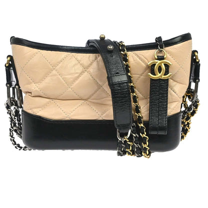 Chanel Bicolor Gabrielle Hobo Quilted Aged Calfskin Medium