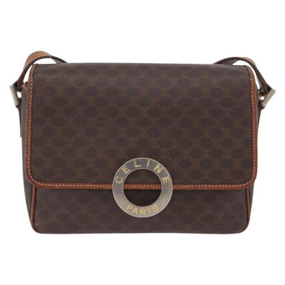Celine Vintage Macadam Circle Logo Canvas and Leather Product Image