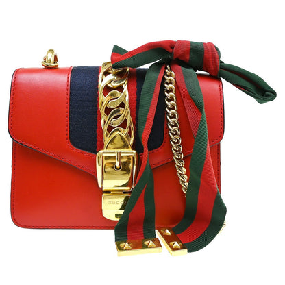 Gucci Sylvie Chain Leather Mini
