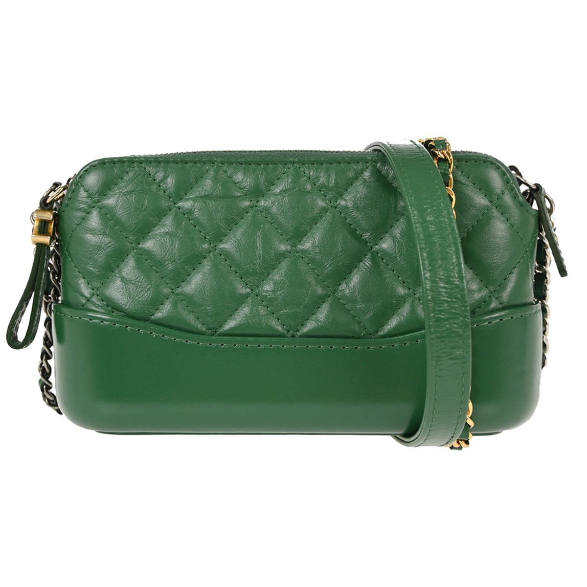Chanel Gabrielle Double Zip Clutch with Chain Quilted Goatskin and Patent Product Image