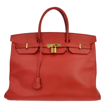 Hermes Birkin Red Epsom with Gold Hardware 40