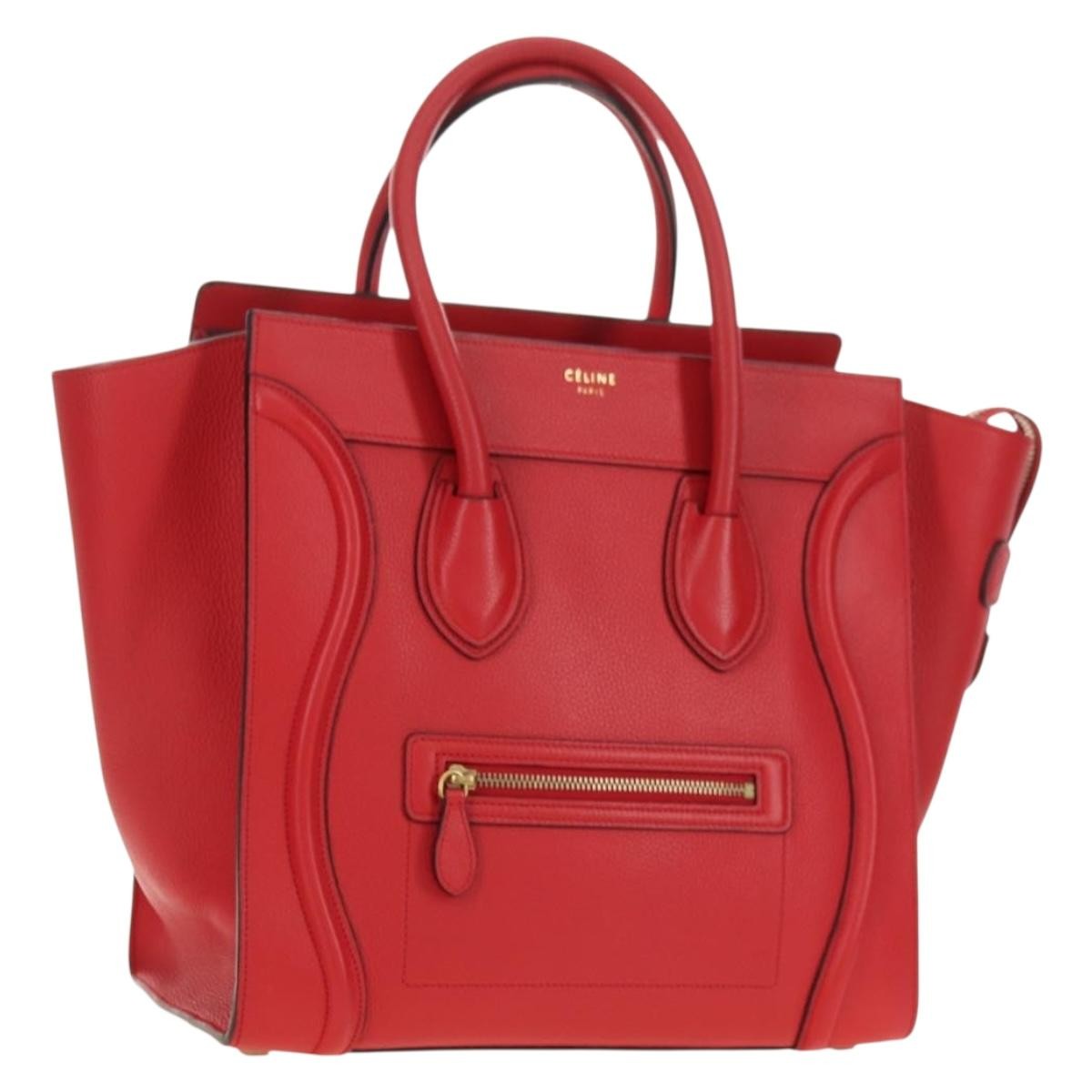 Celine Luggage Bag Grainy Leather Mini