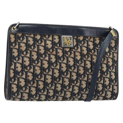 Christian Dior Vintage Trotter Shoulder Bag Canvas medium