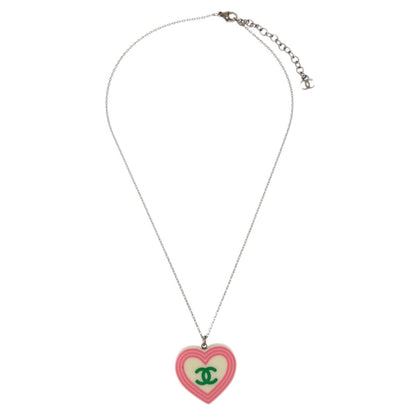 Chanel CC Heart Pendant Metal and Enamel Product Image