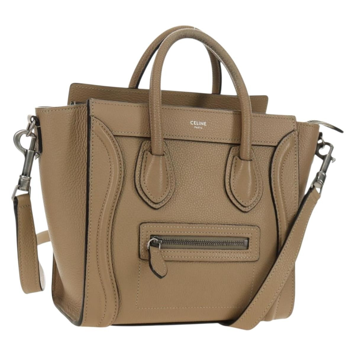 Celine Luggage Bag Grainy Leather Nano