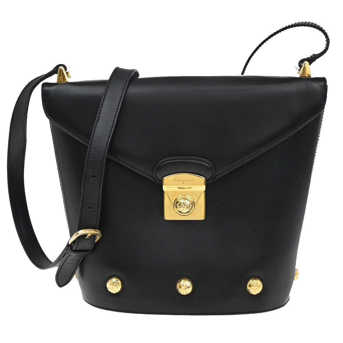 Salvatore Ferragamo Vintage Shoulder Bag Leather Product Image