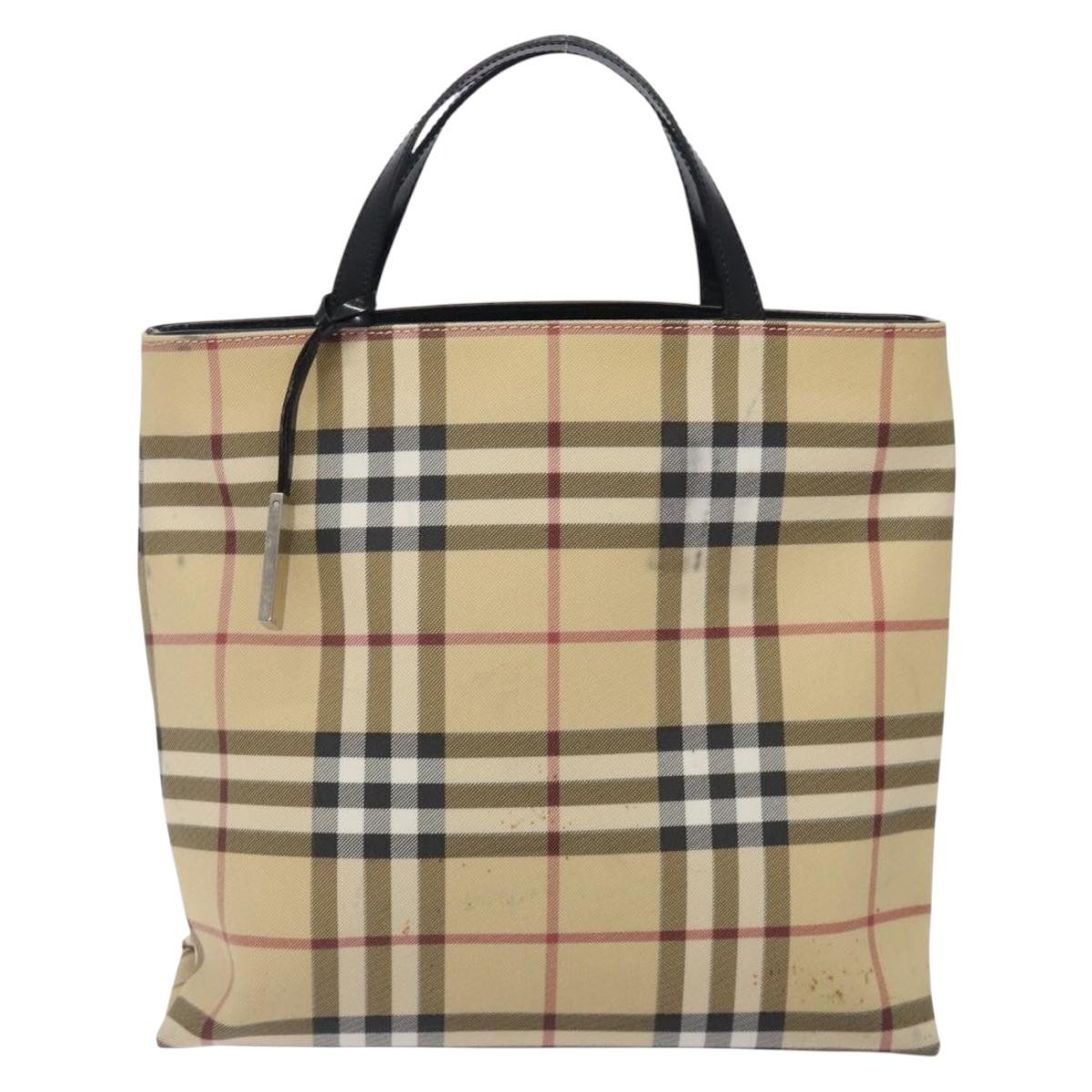 Burberry Nova Check Tote canvas check pattern Small