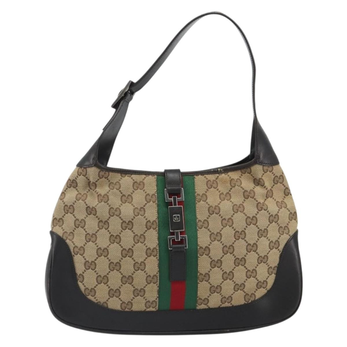 Gucci Web Jackie O Hobo GG Canvas Medium