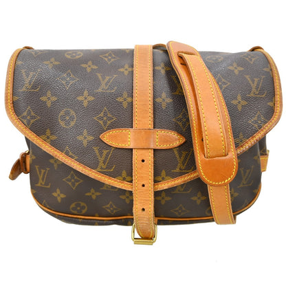 Louis Vuitton Saumur Handbag Monogram Canvas 30
