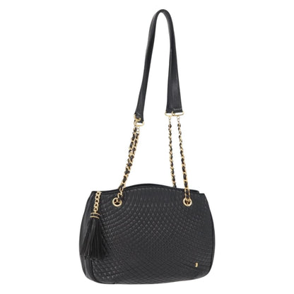 Bally Vintage Chain Shoulder Bag Quilted Leather Product Image
