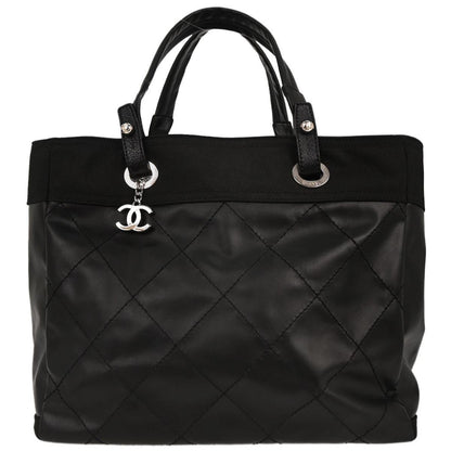 Chanel Biarritz Tote Quilted Coated Canvas Large