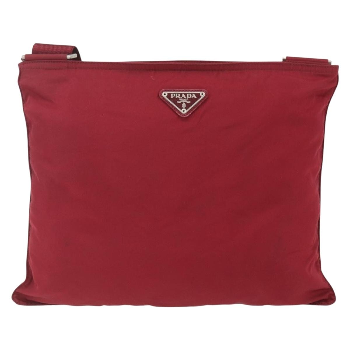 Prada Zip Top Messenger Bag Tessuto Large