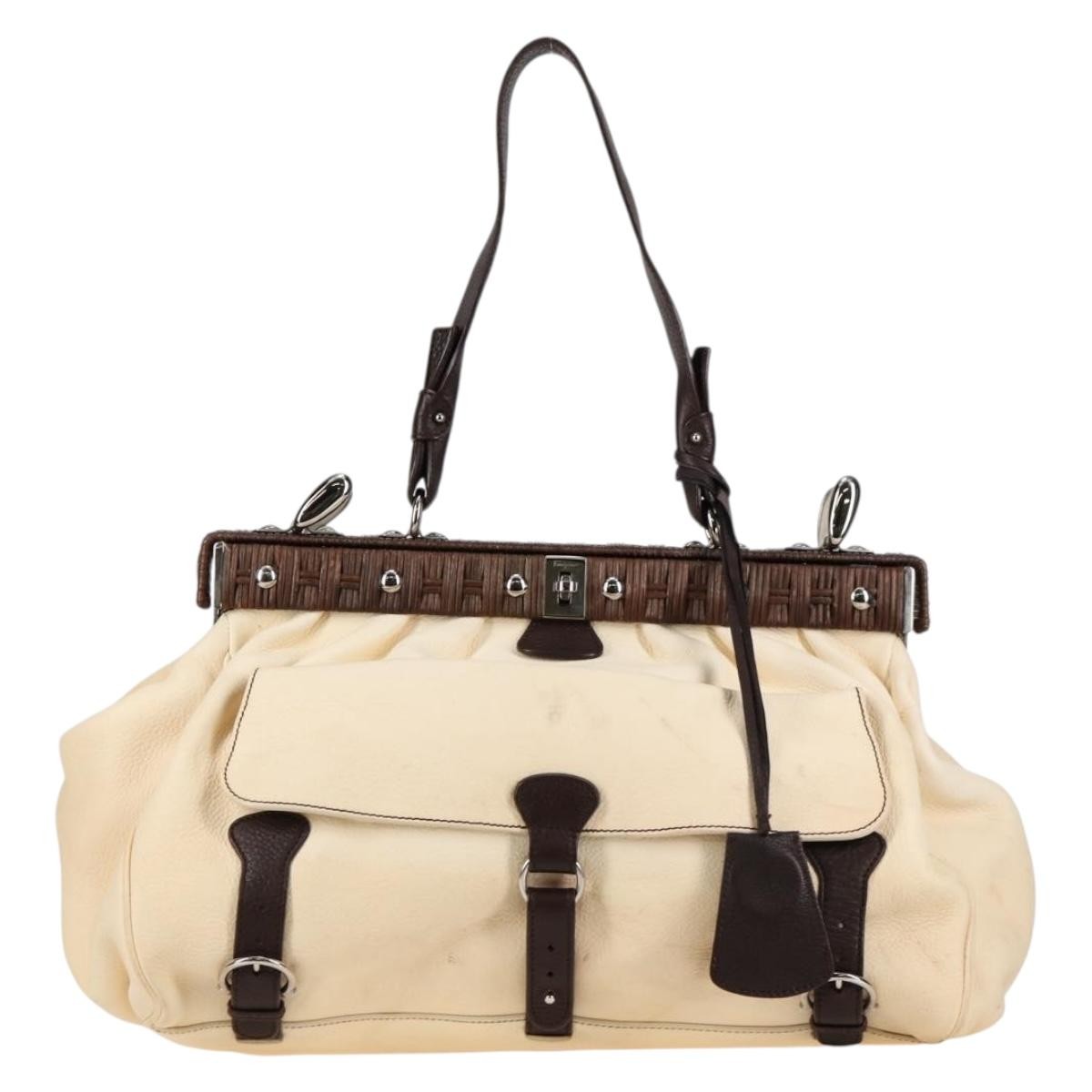 Salvatore Ferragamo Gancini handbag Leather Product Image