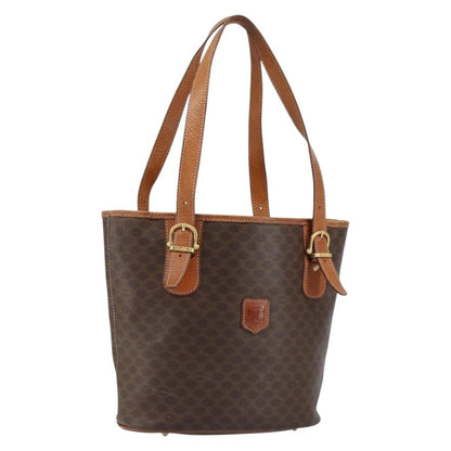 Celine Vintage Macadam Shopper Tote Canvas and Leather Product Image