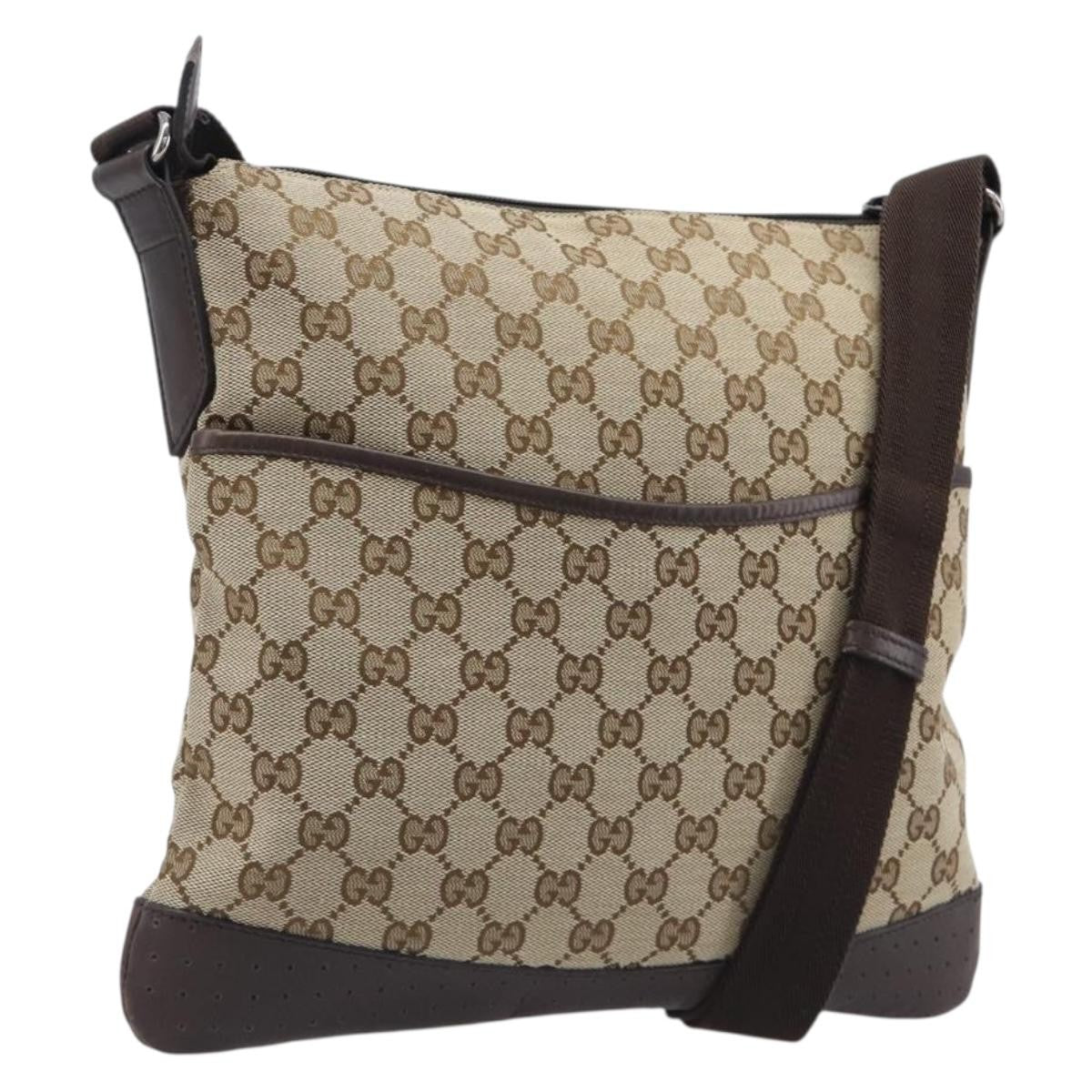 Gucci Zip Messenger GG Canvas with Perforated Leather Medium