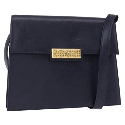 Christian Dior Vintage CD Flap Shoulder Bag Leather Medium