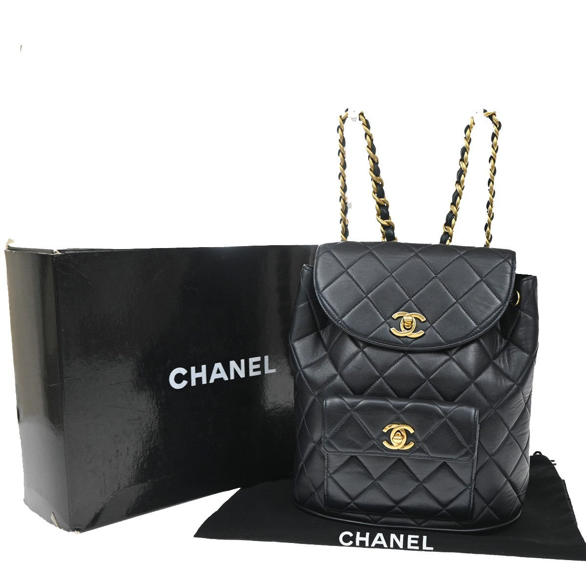 Chanel Vintage CC Pocket Quilted Lambskin Small