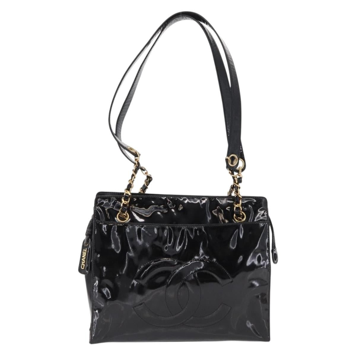 Chanel Vintage Timeless Chain Shoulder Bag Patent Medium