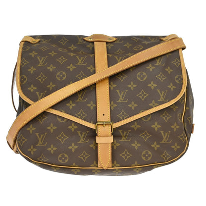 Louis Vuitton Saumur Handbag Monogram Canvas 35