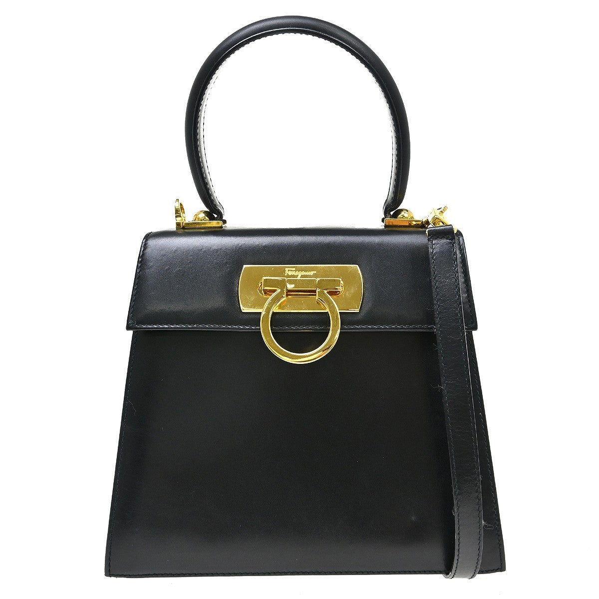 Salvatore Ferragamo Gancini Convertible Top Handle Leather Medium