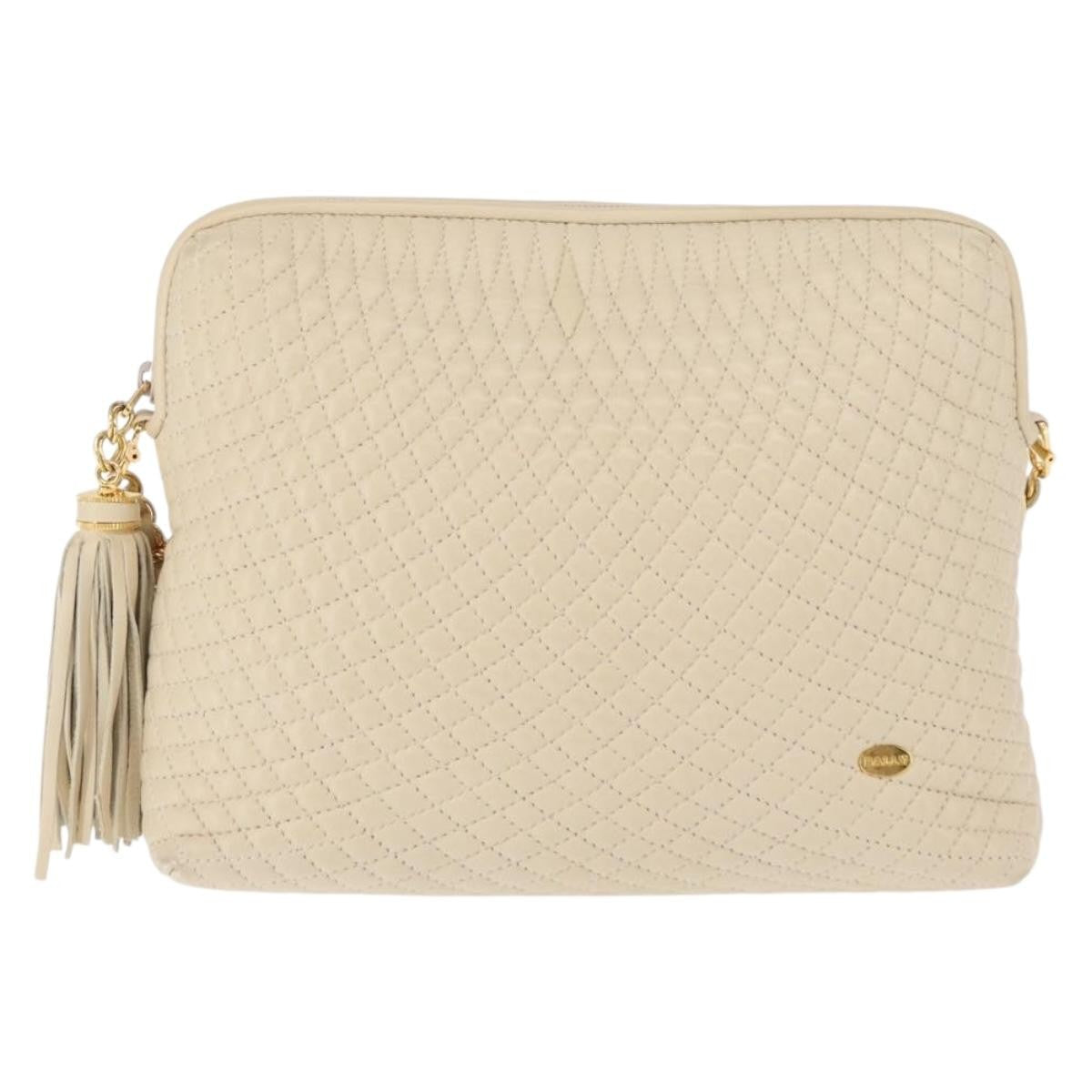Bally Vintage Chain Shoulder Bag Quilted Leather Product Image