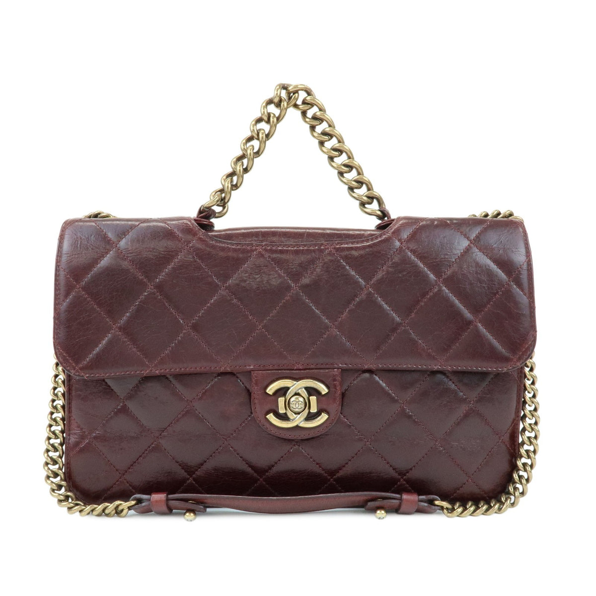 Chanel Perfect Edge Flap Quilted Glazed Calfskin Jumbo