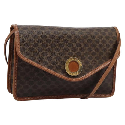Celine Vintage Macadam Circle Logo Canvas and Leather Product Image