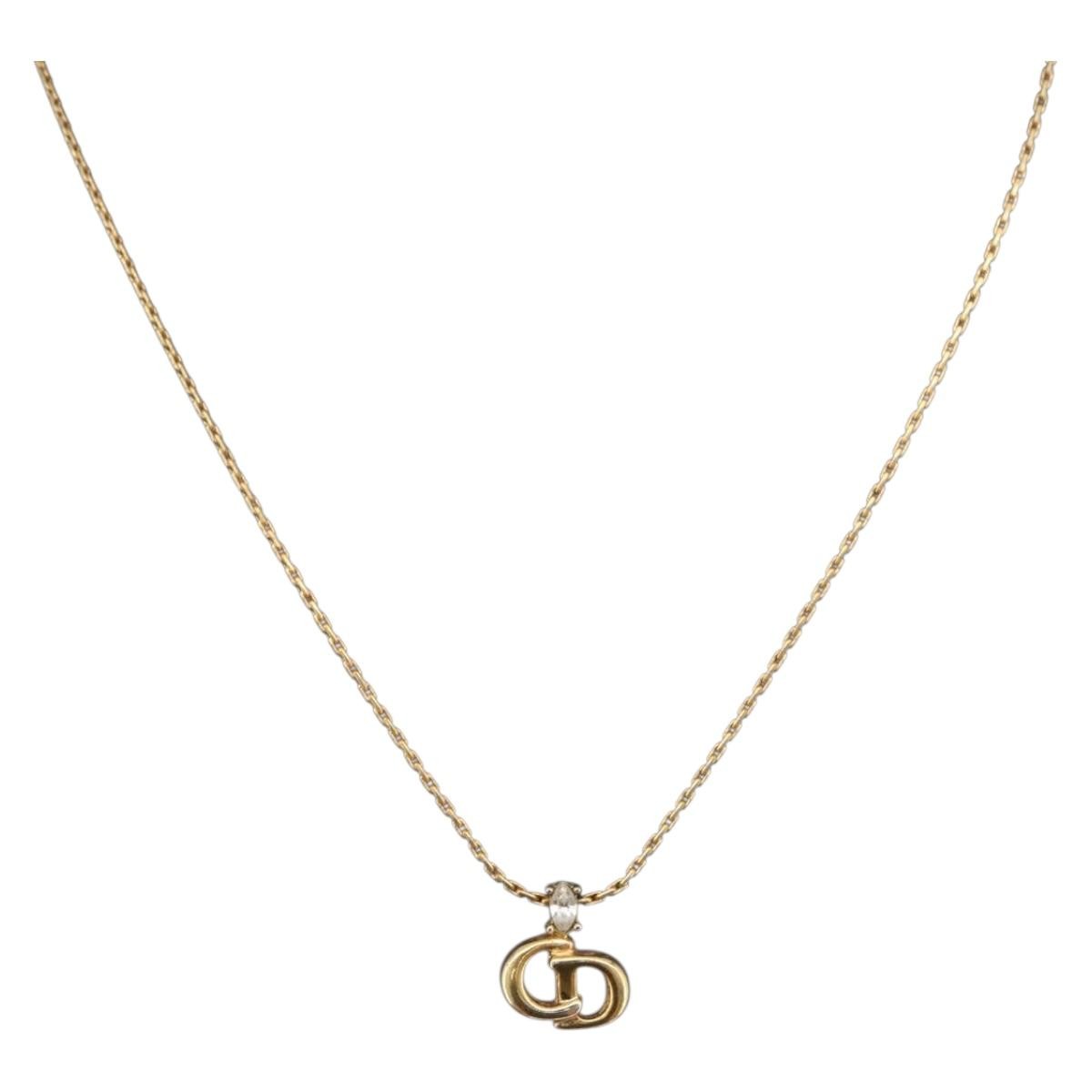 Christian Dior CD Pendant Metal and Crystals Product Image
