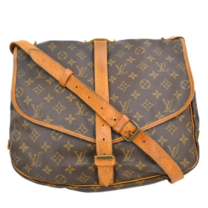 Louis Vuitton Saumur Handbag Monogram Canvas 35