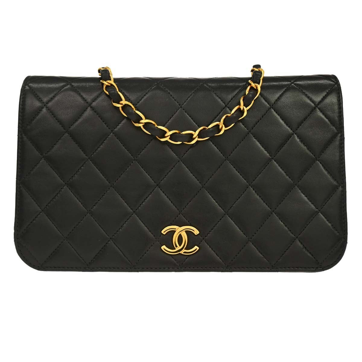 Chanel Vintage Full Flap Quilted Lambskin Small