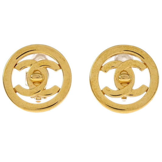 Chanel CC Round Earrings Metal Product Image