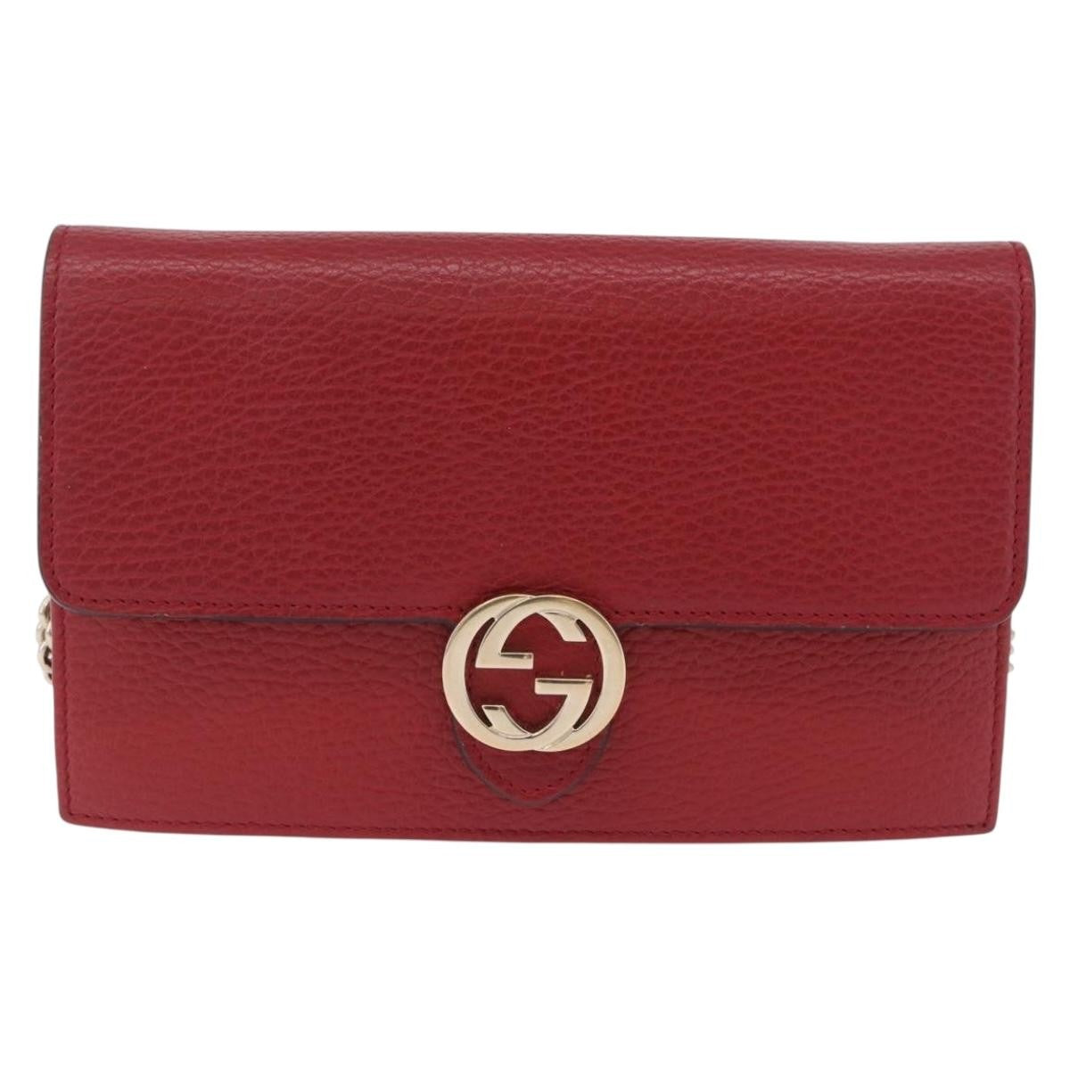 Gucci Interlocking Wallet on Chain Leather Product Image