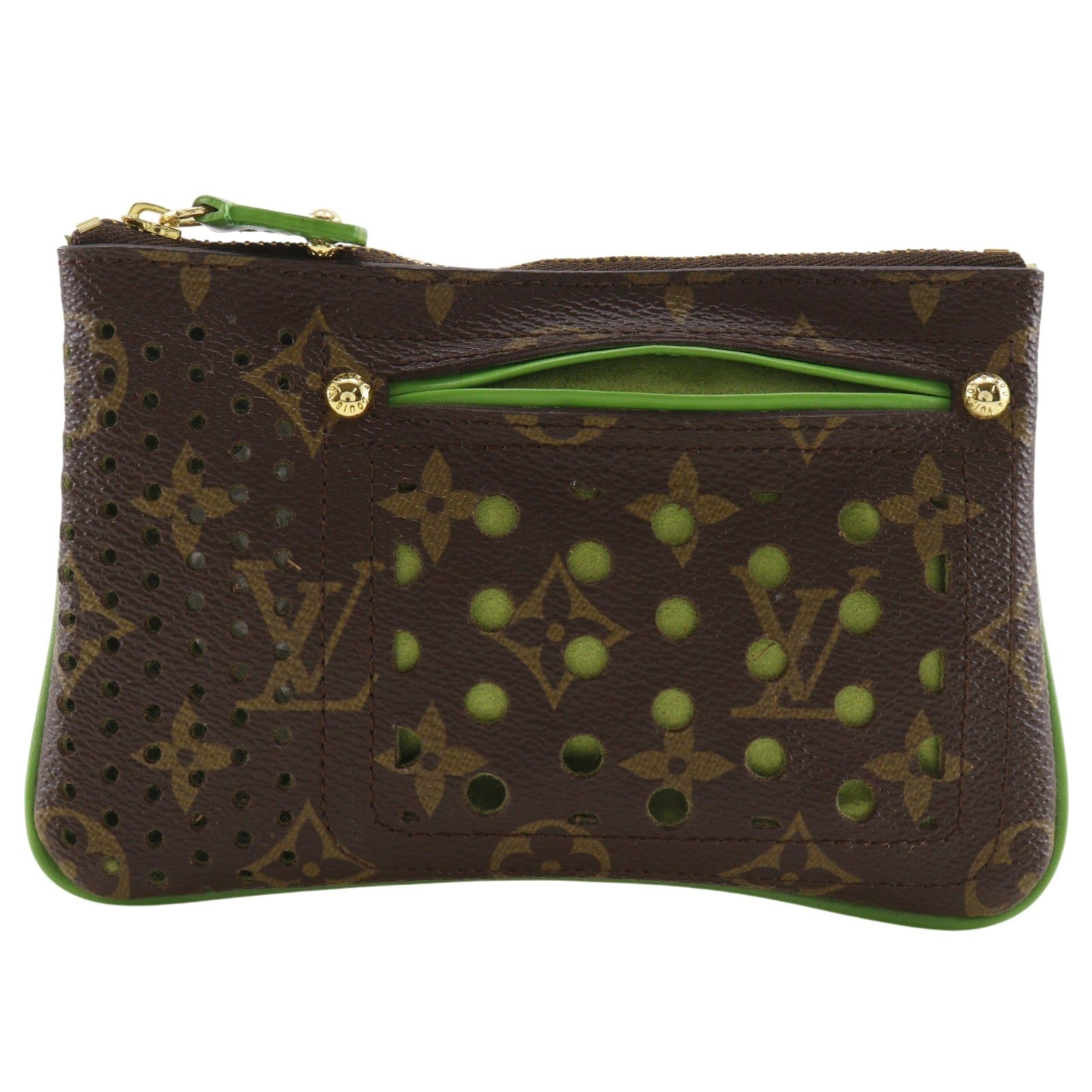 Louis Vuitton Pochette Plate Perforated Monogram Canvas PM