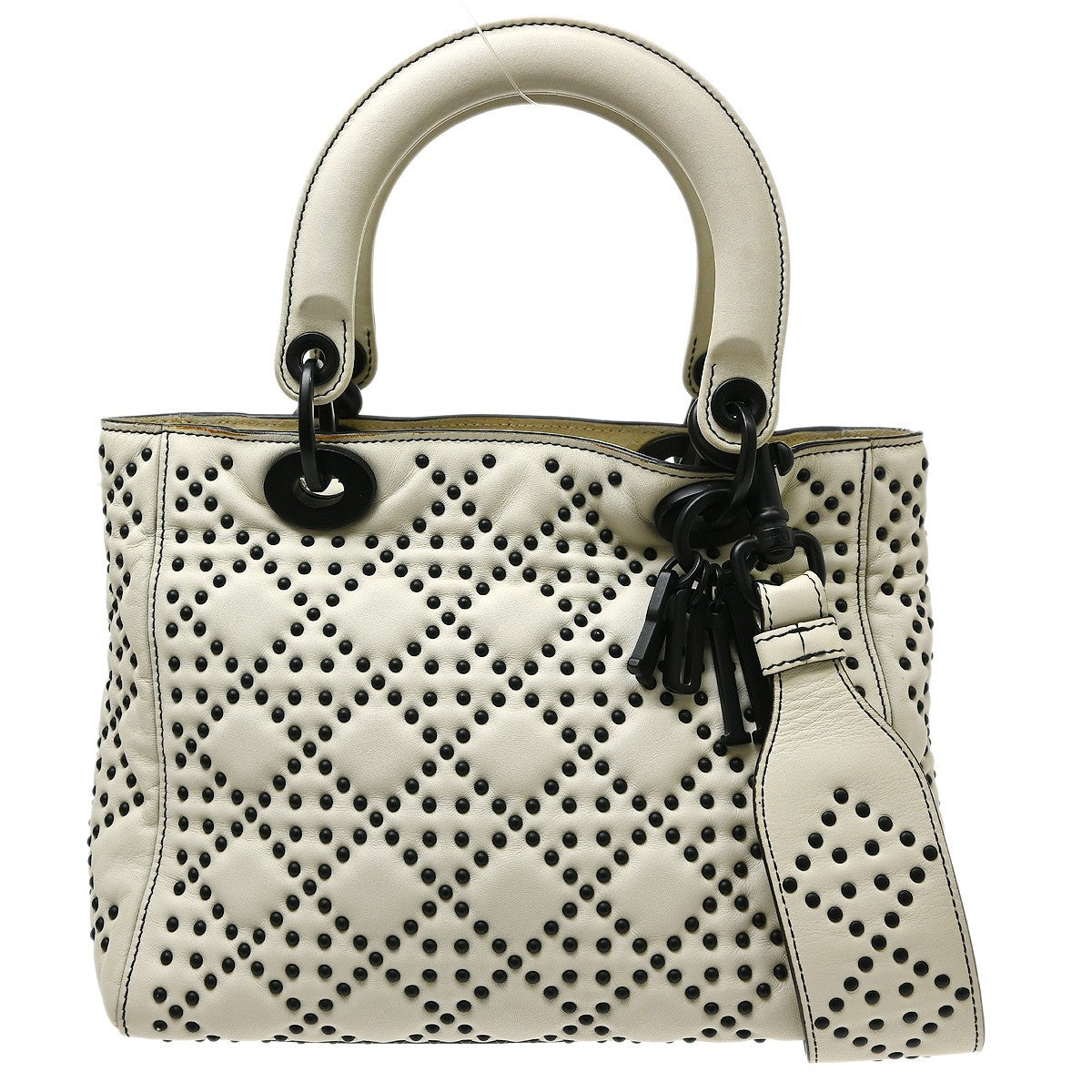 Christian Dior Supple Lady Dior Cannage Studded Lambskin Medium