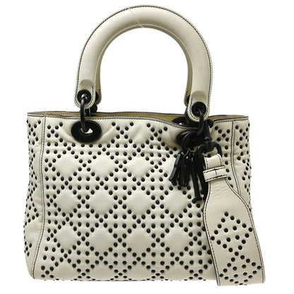 Christian Dior Supple Lady Dior Cannage Studded Lambskin Medium