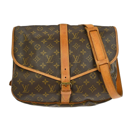 Louis Vuitton Saumur Handbag Monogram Canvas 35