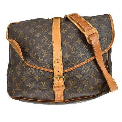 Louis Vuitton Saumur Handbag Monogram Canvas 35