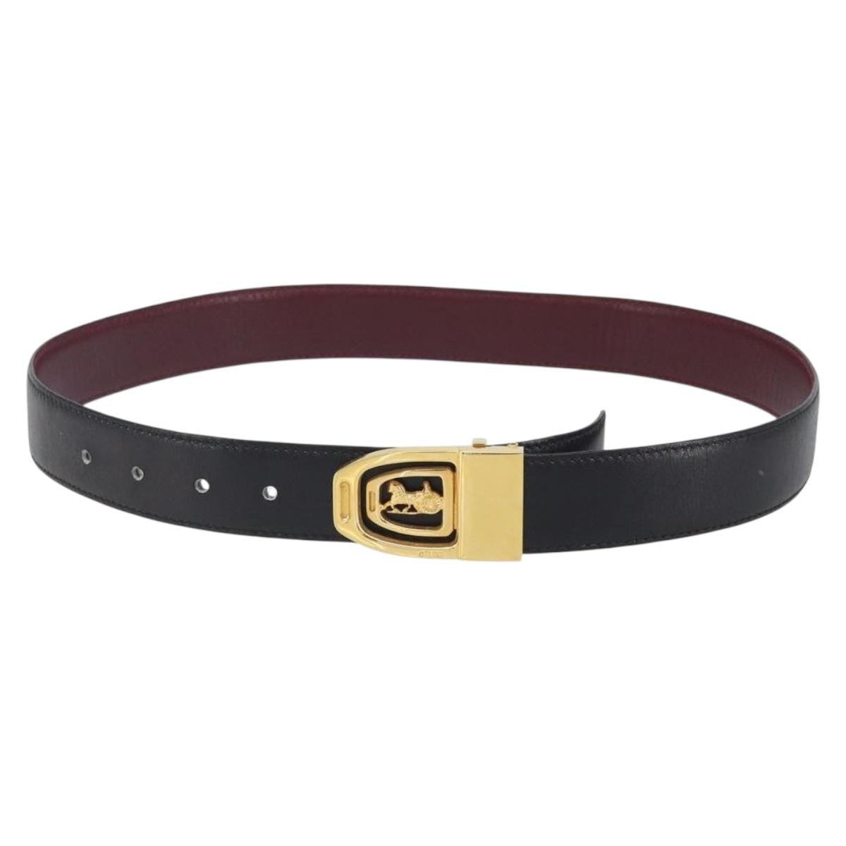 Celine Belt Leather with Metal Thin