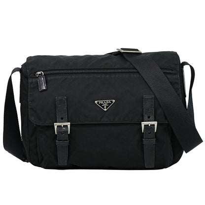 Prada Zip Buckle Messenger Tessuto Medium
